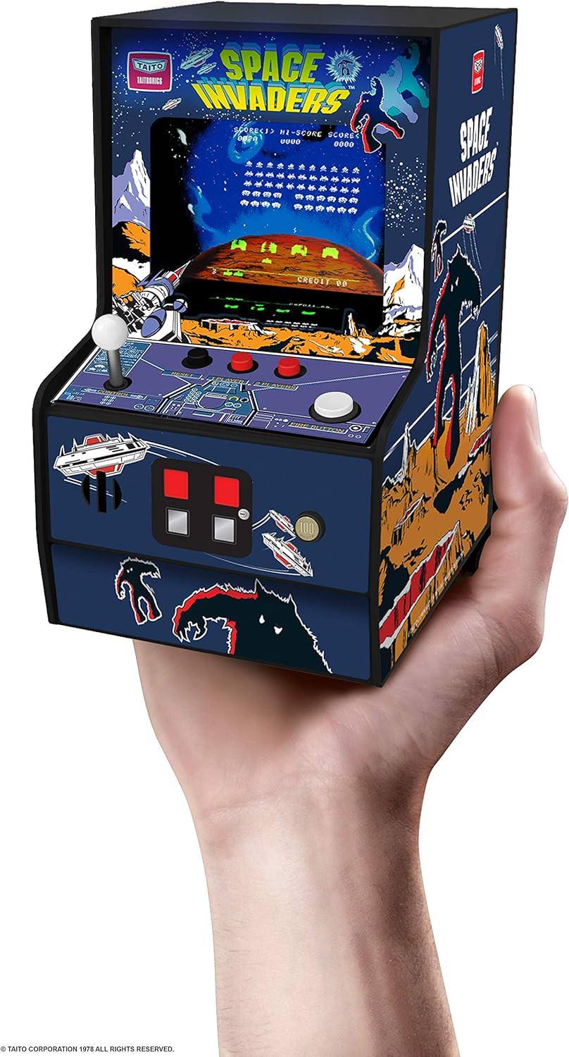 アーケードゲーム スペースインベーダー マイアーケード マイクロプレイヤー レトロゲーム ビデオゲーム 1978年 DGUNL-3279 1/10スケール 手のひらサイズ 反射式スクリーン バックライト 並行輸入品