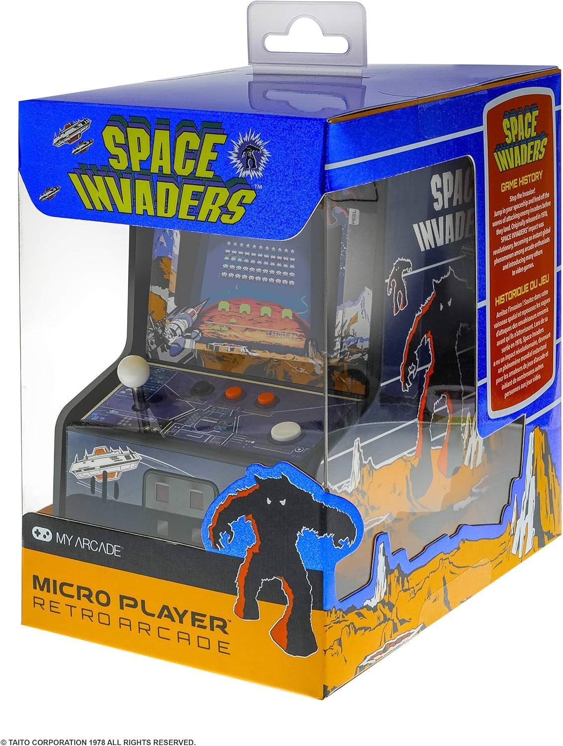 アーケードゲーム スペースインベーダー マイアーケード マイクロプレイヤー レトロゲーム ビデオゲーム 1978年 DGUNL-3279 1/10スケール 手のひらサイズ 反射式スクリーン バックライト 並行輸入品