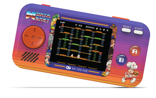 携帯ゲーム機 Data East Hits Pocket Player Data East社 名作8タイトル収録 300種類ボーナスゲーム搭載 2.75インチフルカラー液晶 前面スピーカー音量調節可能 3.5mmヘッドフォン端子 Micro-USB給電対応 単4電池4本使用可