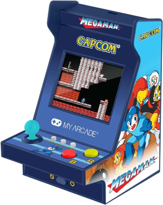 ゲーム機 マイアーケード メガマン ナノプレイヤープロ ロックマン 公式ライセンス 全6作品収録 ミニアーケード筐体 コンパクトサイズ 2.4インチフルカラーディスプレイ バリアブルウェポンシステム 搭載 携帯便利 USB-C対応 並行輸入品