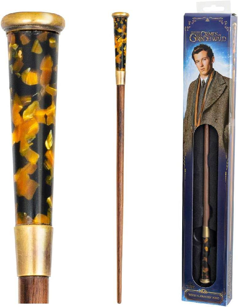 ワンド ファンタスティック・ビースト Theseus Scamander 公式レプリカ 樹脂製 約35センチメートル コレクターズボックス付き プラム色フェイクレザー ブラックベルベット 高級感 ゴールド装飾 優美 ディスプレイボックス並行輸入品