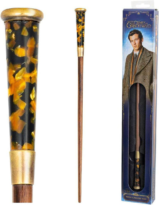 ワンド ファンタスティック・ビースト Theseus Scamander 公式レプリカ 樹脂製 約35センチメートル コレクターズボックス付き プラム色フェイクレザー ブラックベルベット 高級感 ゴールド装飾 優美 ディスプレイボックス並行輸入品