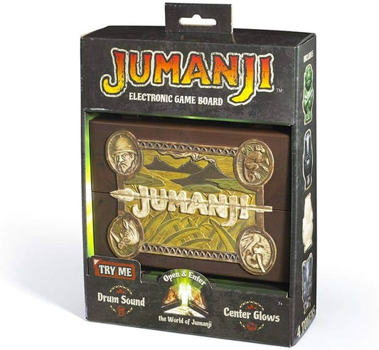 ミニ電子ゲームボード Jumanji ミニ電子ゲームボード レプリカ Noble Collection 映画 ジュマンジ コレクション価値 高精細デボス加工 光るロゴ ドラム音響再現 伝説のボードゲーム ミニチュアトーテム 六面ダイス 7歳以上
