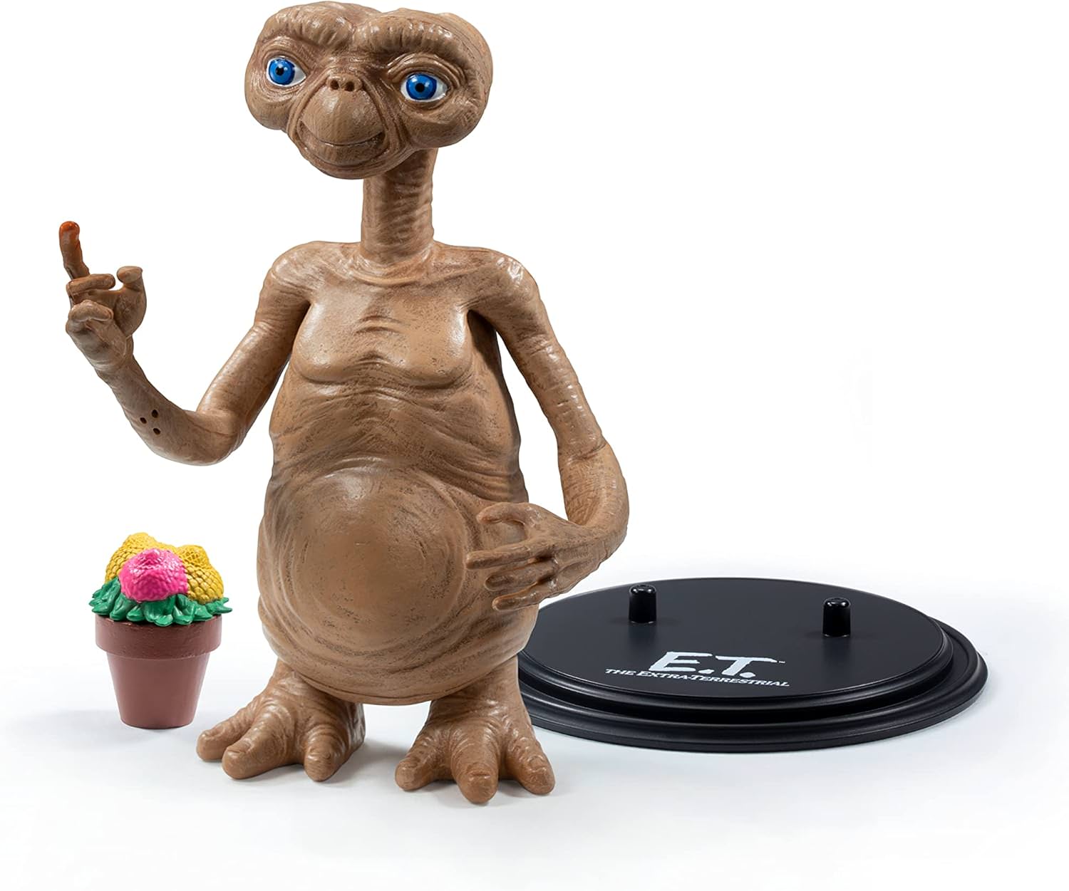 フィギュア E.T. ノーブルコレクション社製 BendyFig 40周年記念 スピルバーグ監督 映画 地球外生命体 エリオット 友情 5.5インチ 約14cm 曲げられる機能 ポーズ自由自在 スタンド付属 コレクタブル