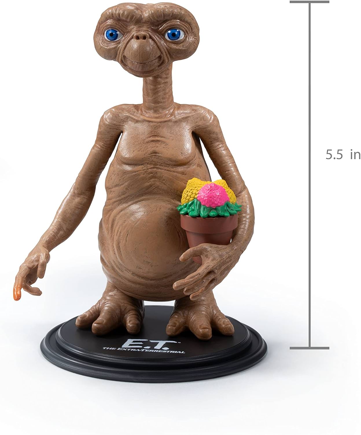 フィギュア E.T. ノーブルコレクション社製 BendyFig 40周年記念 スピルバーグ監督 映画 地球外生命体 エリオット 友情 5.5インチ 約14cm 曲げられる機能 ポーズ自由自在 スタンド付属 コレクタブル