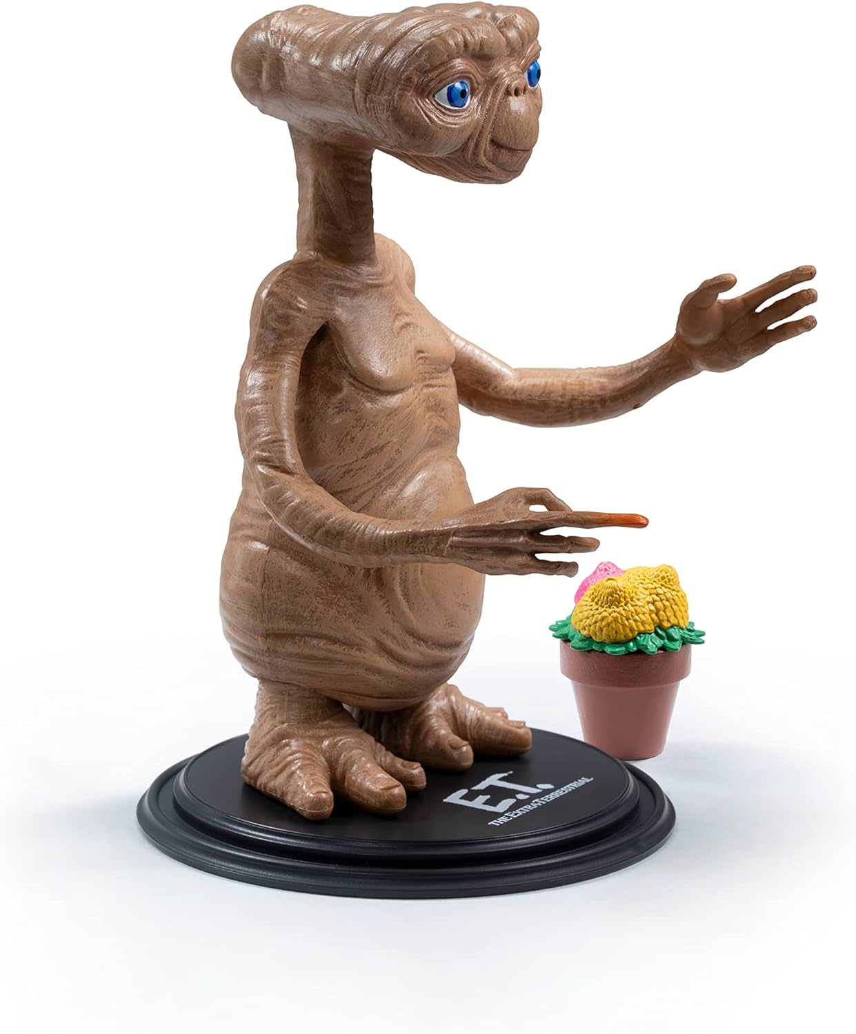 フィギュア E.T. ノーブルコレクション社製 BendyFig 40周年記念 スピルバーグ監督 映画 地球外生命体 エリオット 友情 5.5インチ 約14cm 曲げられる機能 ポーズ自由自在 スタンド付属 コレクタブル
