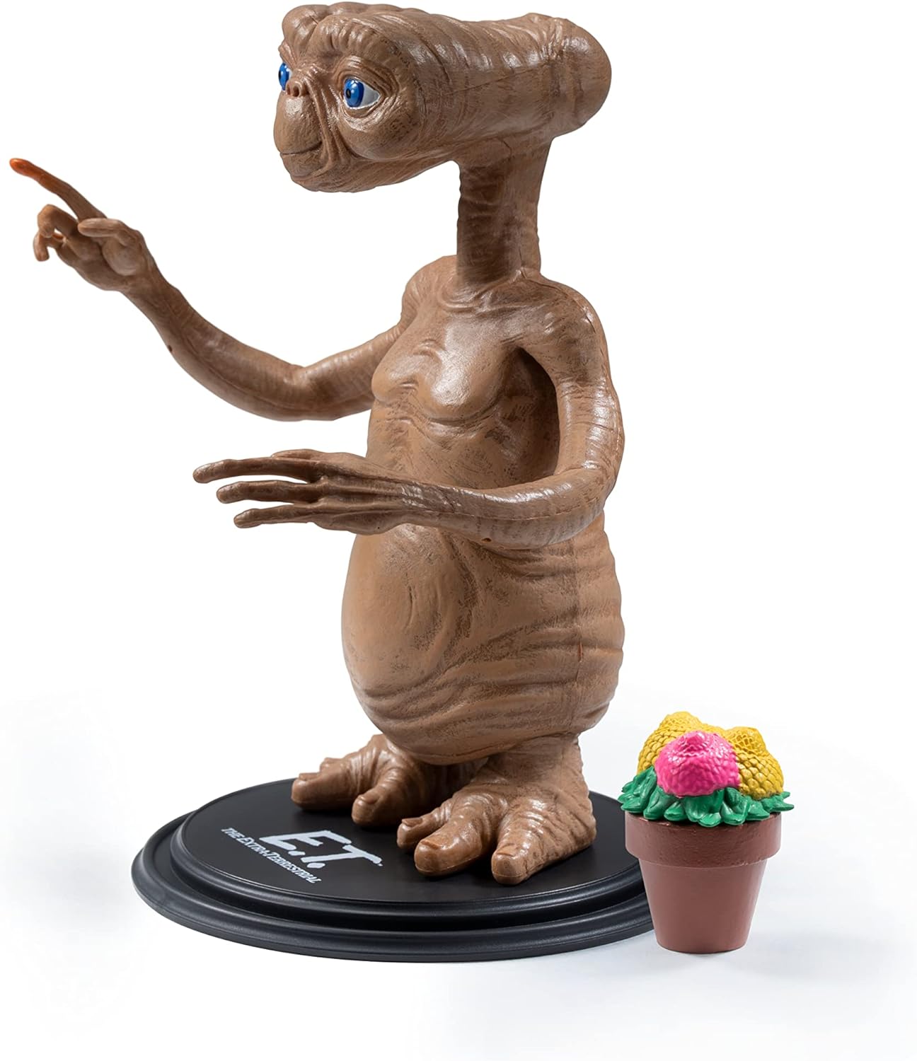 フィギュア E.T. ノーブルコレクション社製 BendyFig 40周年記念 スピルバーグ監督 映画 地球外生命体 エリオット 友情 5.5インチ 約14cm 曲げられる機能 ポーズ自由自在 スタンド付属 コレクタブル