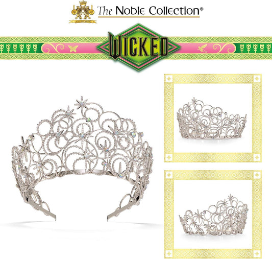 コスチューム グリンダのバブルクラウン The Noble Collection 映画公式レプリカ ブロードウェイ伝説的ミュージカル ウィキッドから魔法の世界を再現した虹色宝石とシャイニーメタル製 子供用サイズ 約7.6cm高さ 約12.7cm直径 精巧細工並行輸入品