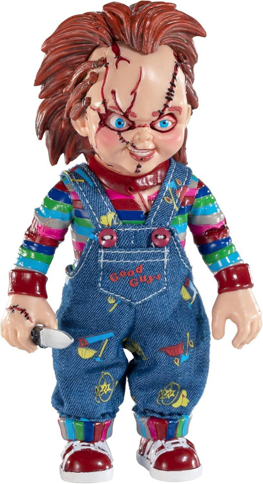 フィギュア Child's Play Chucky フィギュア The Noble Collection ホラー映画 1988年公開 カルト的 人気シリーズ キャラクター再現 高品質 精巧な塗装 赤毛 そばかす 不気味な笑顔 カラフル衣装 映画史に残る恐怖の象徴 並行輸入品
