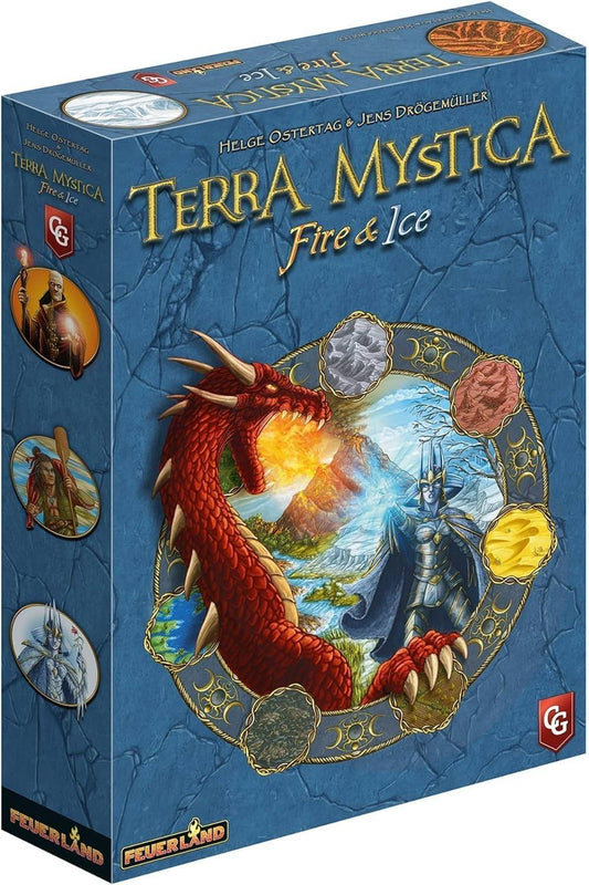 ボードゲーム Terra Mystica Fire Ice 拡張セット テラミスティカ 氷 火山 新地形 6種族 アイスメイデン イエティ アコライツ ドラゴンマスター 戦略性 カルト進行 建造物 パワー 