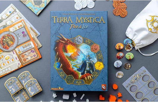 ボードゲーム Terra Mystica Fire Ice 拡張セット テラミスティカ 氷 火山 新地形 6種族 アイスメイデン イエティ アコライツ ドラゴンマスター 戦略性 カルト進行 建造物 パワー 