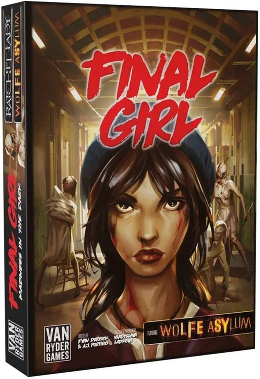 ボードゲーム Final Girl Madness in the Dark ファイナルガール マッドネス イン ザ ダーク Van Ryder Games 拡張セット 一人用 ソロプレイ ホラー ウルフ精神病院 ヴェロニカ ラチェット レディ ハンドマネジメント