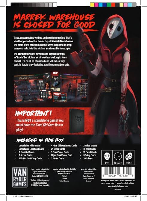 サバイバルホラーボードゲーム ファイナルガール マーレック殺人 Final Girl The Marrek Murders Van Ryder Games 1人用 ソロプレイ 拡張セット モジュラーシステム ゴシックホラー マーレック邸 インカンヤンバ ポーラ