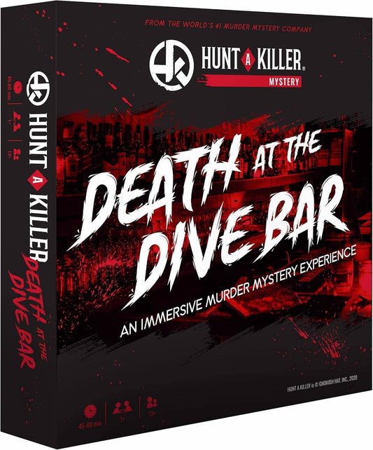 ボードゲーム Hunt A Killer Death at the Dive Bar 本格的な探偵体験 ミステリー推理ゲーム ニック・ウェブスター転落死事件調査 英語版 証拠品解析筆跡分析法医学報告含むソロプレイ協力プレイ対応