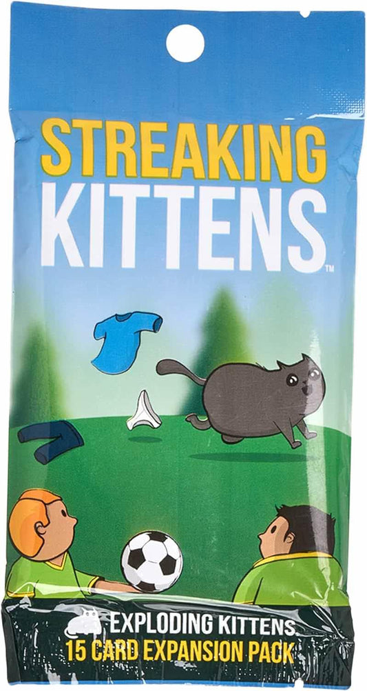カードゲーム 拡張パック Exploding Kittens Streaking Kittens Matt Inman 独特イラスト 15枚新規カード 戦略的駆け引き 盲目状態 猫爆弾 スーパースキップ 強力効果 手札管理 運試し コレクション性向上 基本セット対応 