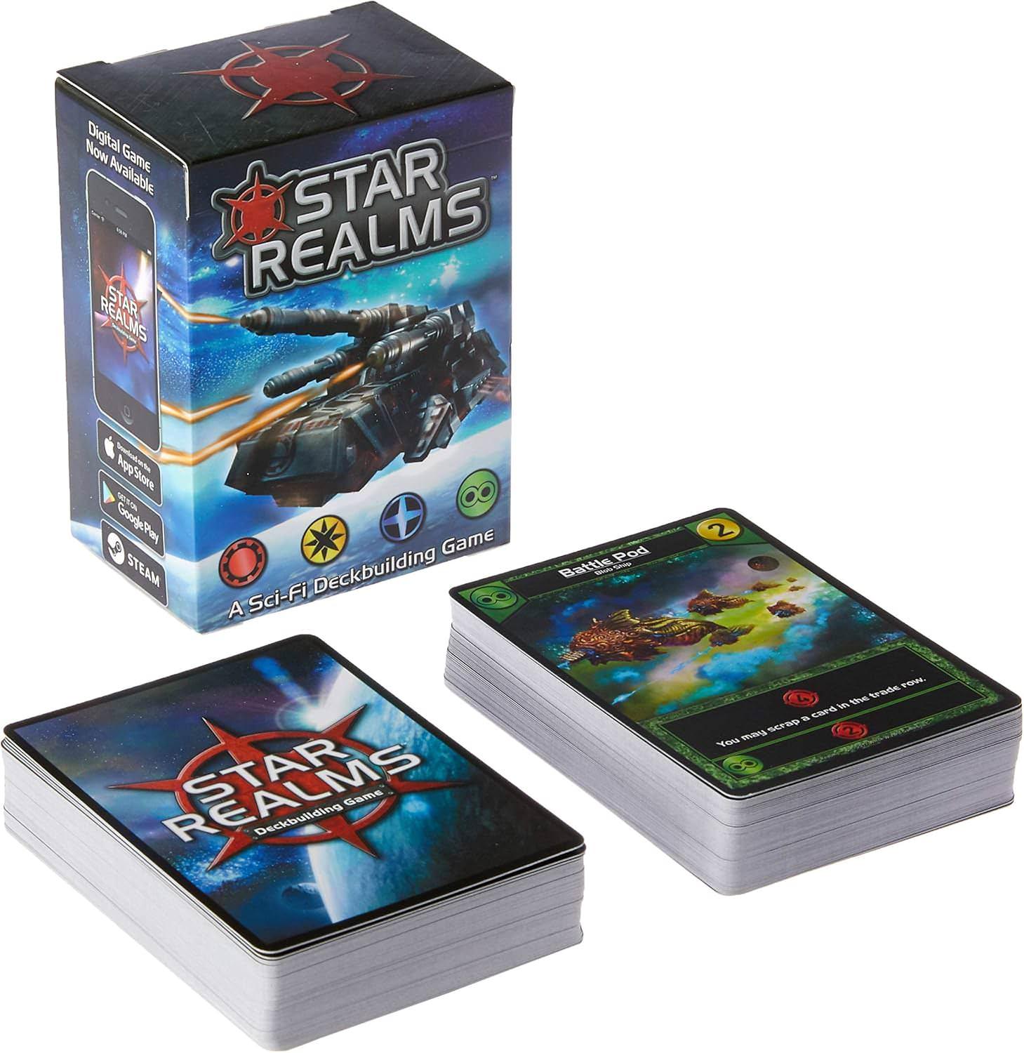 カードゲーム Star Realms トレードデッキカード ブランド シンプル ルール 持ち運びやすい コンパクトサイズ 高いリプレイ性 戦略性 深いゲーム性 短時間プレイ 15-30分 対戦型 2人用 初期デッキ 各プレイヤー用10枚
