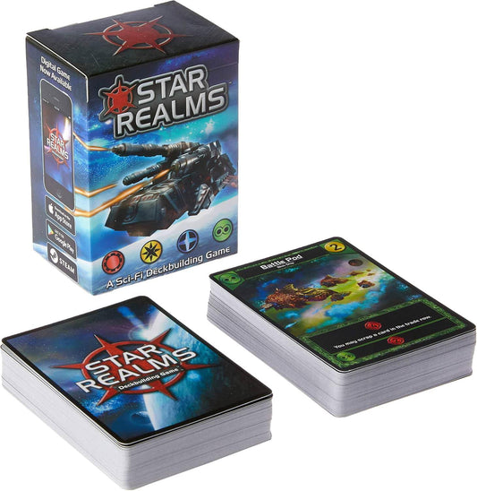 カードゲーム Star Realms トレードデッキカード ブランド シンプル ルール 持ち運びやすい コンパクトサイズ 高いリプレイ性 戦略性 深いゲーム性 短時間プレイ 15-30分 対戦型 2人用 初期デッキ 各プレイヤー用10枚
