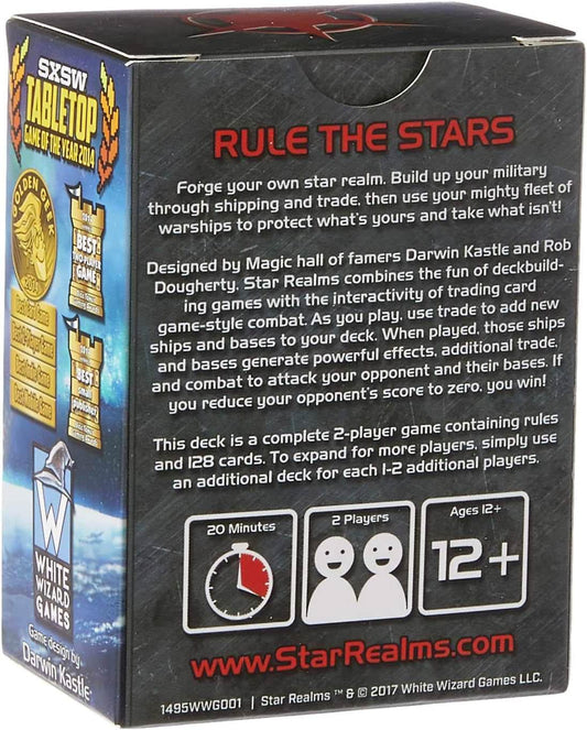 カードゲーム Star Realms トレードデッキカード ブランド シンプル ルール 持ち運びやすい コンパクトサイズ 高いリプレイ性 戦略性 深いゲーム性 短時間プレイ 15-30分 対戦型 2人用 初期デッキ 各プレイヤー用10枚