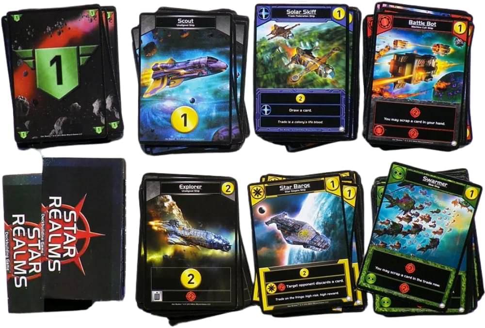 カードゲーム Star Realms Colony Wars Star Realms デッキ構築 宇宙戦闘 スタンドアロン 銀河 オーソリティ シップ 基地 コンバット トレード スカウト ヴァイパー トレードロウ アライ・アビリティ 派閥 英語版 日本語説明書なし