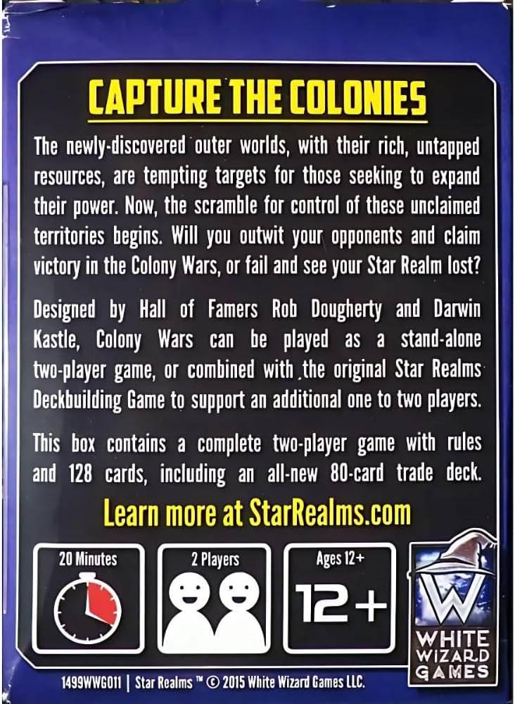 カードゲーム Star Realms Colony Wars Star Realms デッキ構築 宇宙戦闘 スタンドアロン 銀河 オーソリティ シップ 基地 コンバット トレード スカウト ヴァイパー トレードロウ アライ・アビリティ 派閥 英語版 日本語説明書なし