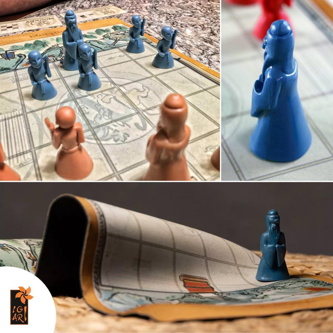 ボードゲーム Onitama オニタマ Arcane Wonders 古代日本の武術テーマ 戦略性高い2人用抽象戦略ゲーム 短時間15分プレイ ロールアップネオプレン製マット マスター学生コマ16移動カード付き 高品質収納箱付き英語版 日本語説明書なし
