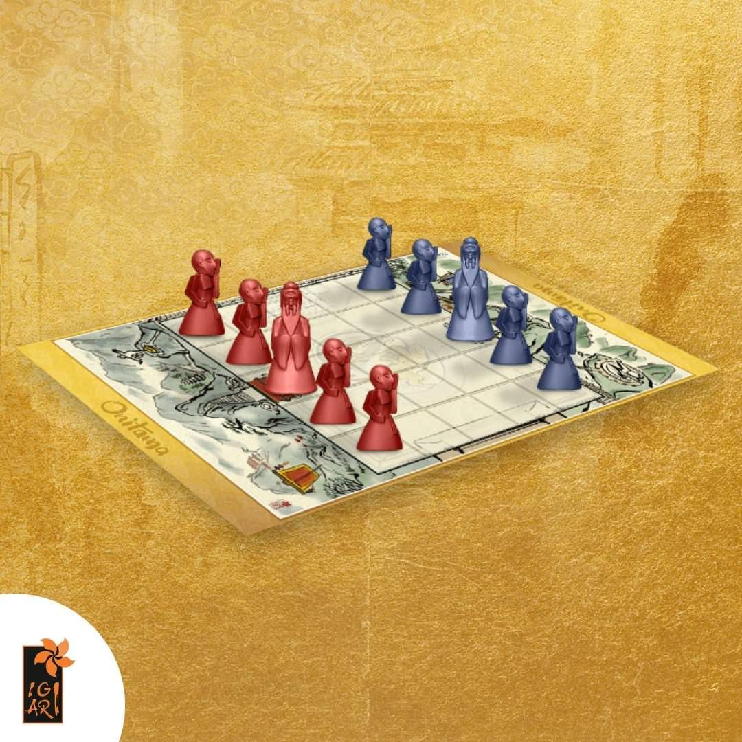 ボードゲーム Onitama オニタマ Arcane Wonders 古代日本の武術テーマ 戦略性高い2人用抽象戦略ゲーム 短時間15分プレイ ロールアップネオプレン製マット マスター学生コマ16移動カード付き 高品質収納箱付き英語版 日本語説明書なし