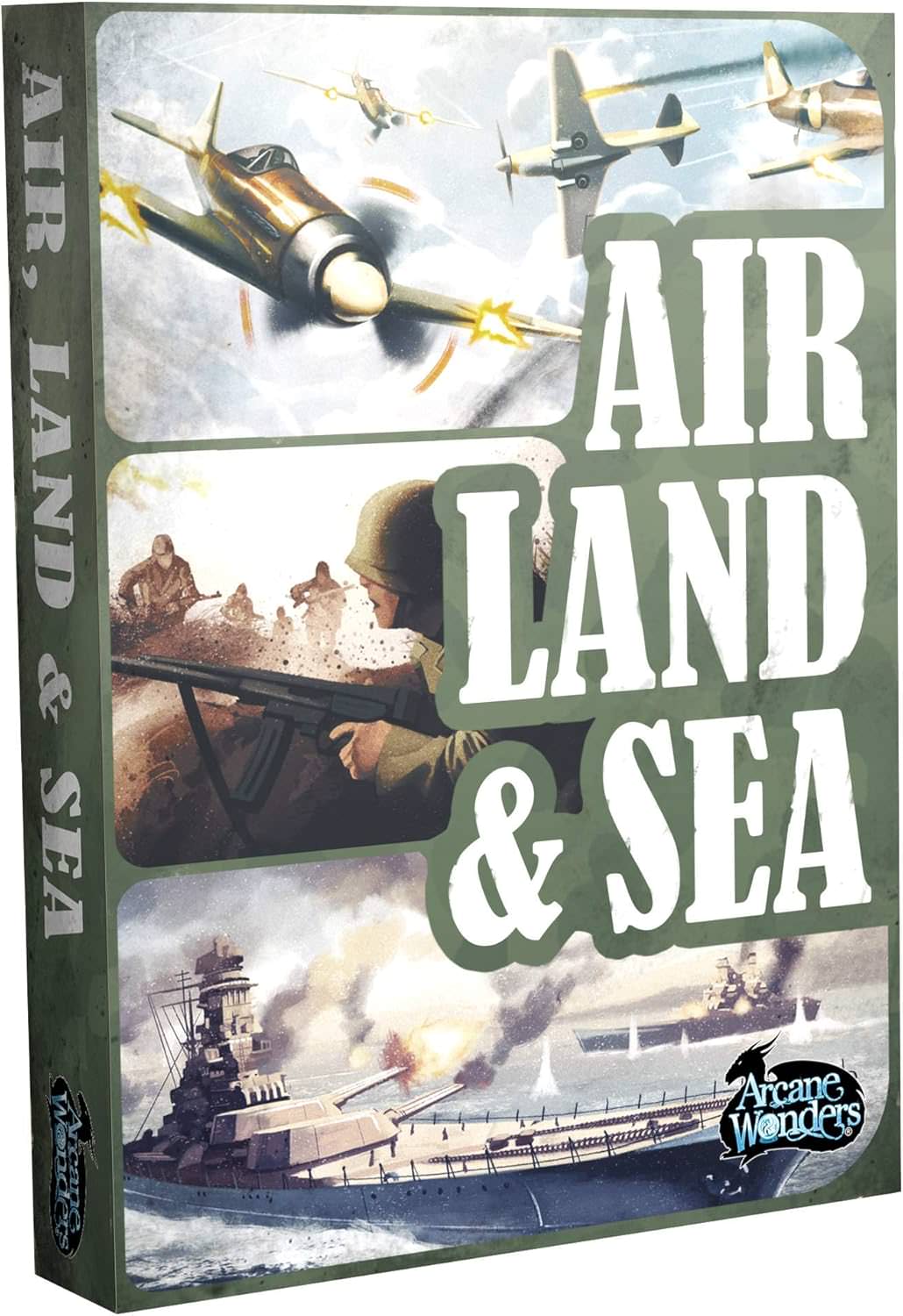 ボードゲーム Air Land & Sea Revised Edition エア ランド シー リバイズドエディション Arcane Wonders 2人専用 戦略カードゲーム 18枚バトルカード マイクロストラテジー 空 陸 海 3戦域 エリアコントロール 戦略的撤退 14歳以上
