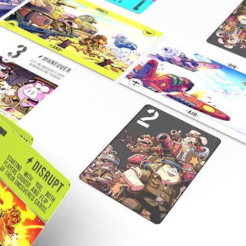 ボードゲーム Air Land Sea Critters at War 戦術的カードゲーム 軍司令官 2人用 かわいい動物たち 戦略バトル コンパクト 高速展開 多彩戦域三種類撤退戦略搭載 鮮やかアート 短時間勝負 リプレイ性 高持ち運び性 英語版 日本語説明書なし