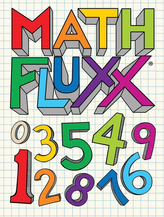 カードゲーム Math Fluxx 算数 数学 戦略性 変化 ルール 2人-6人 5分-30分 四則演算 指数関数的 楽しさ 英語版 日本語説明書なし