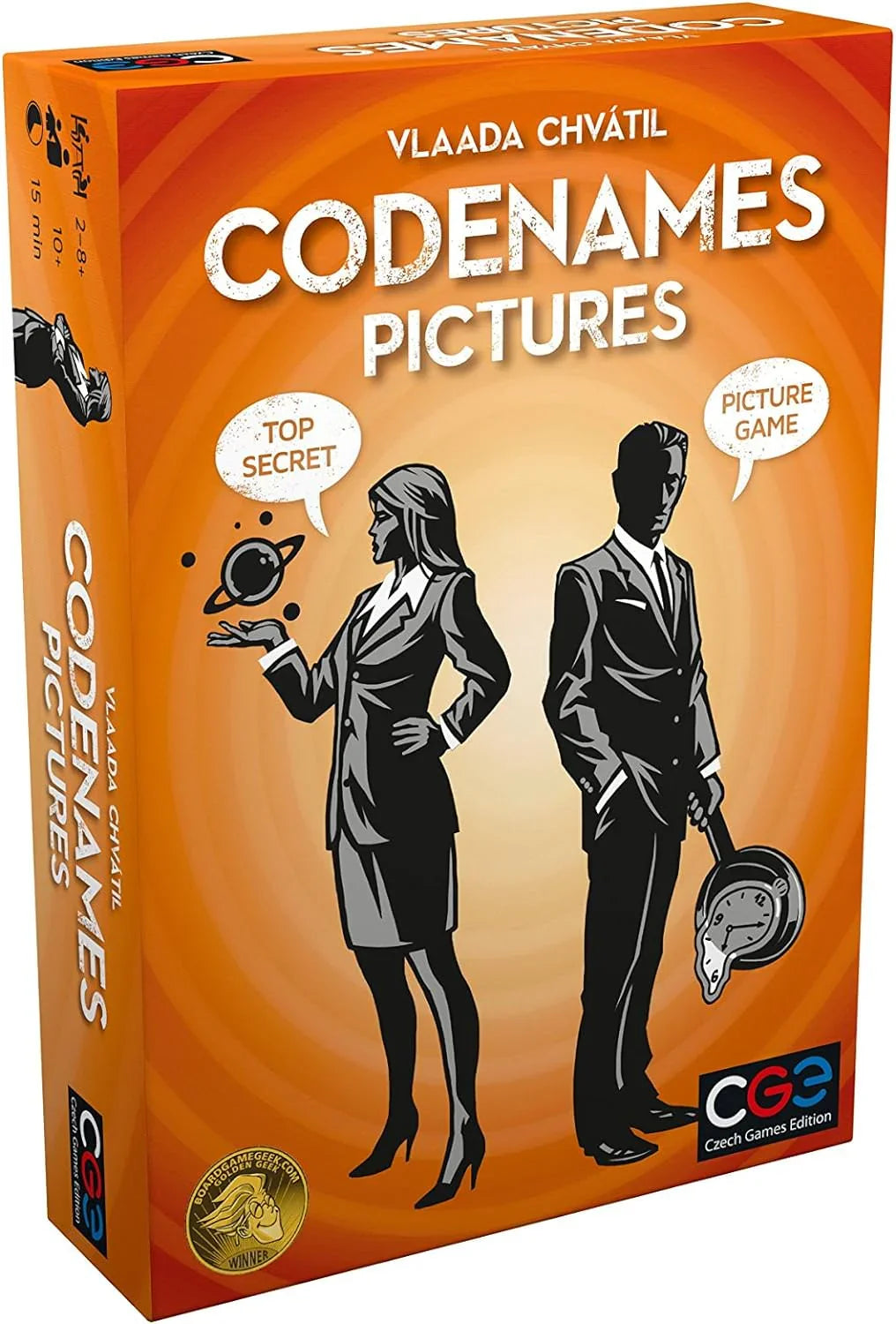 ボードゲーム コードネーム ピクチャーズ Codenames Pictures The Dice Tower Seal of Excellence受賞 画像を使った暗号解読対戦 パーティー チーム戦 絵連想コミュニケーション 多人数 家族友人集まり盛り上がる