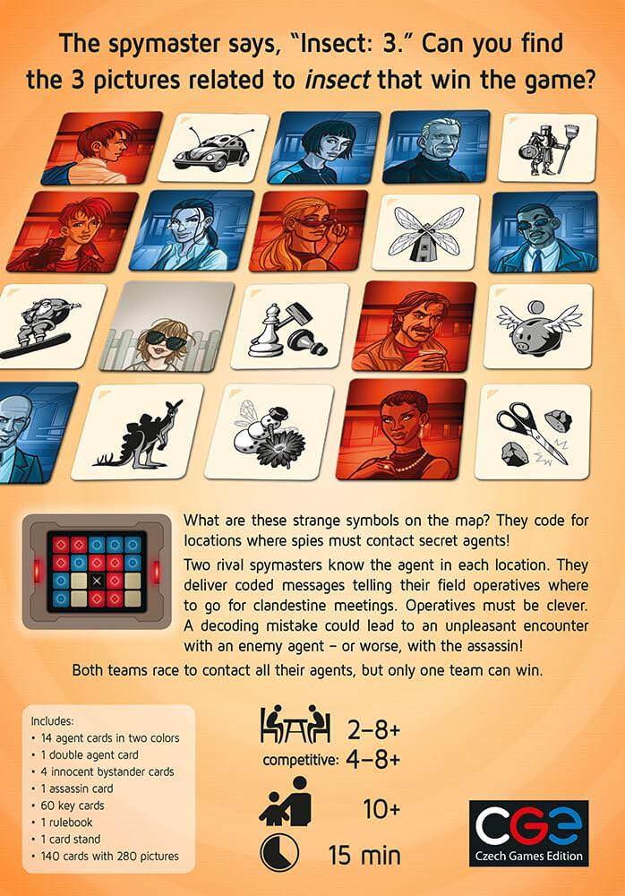 ボードゲーム コードネーム ピクチャーズ Codenames Pictures The Dice Tower Seal of Excellence受賞 画像を使った暗号解読対戦 パーティー チーム戦 絵連想コミュニケーション 多人数 家族友人集まり盛り上がる