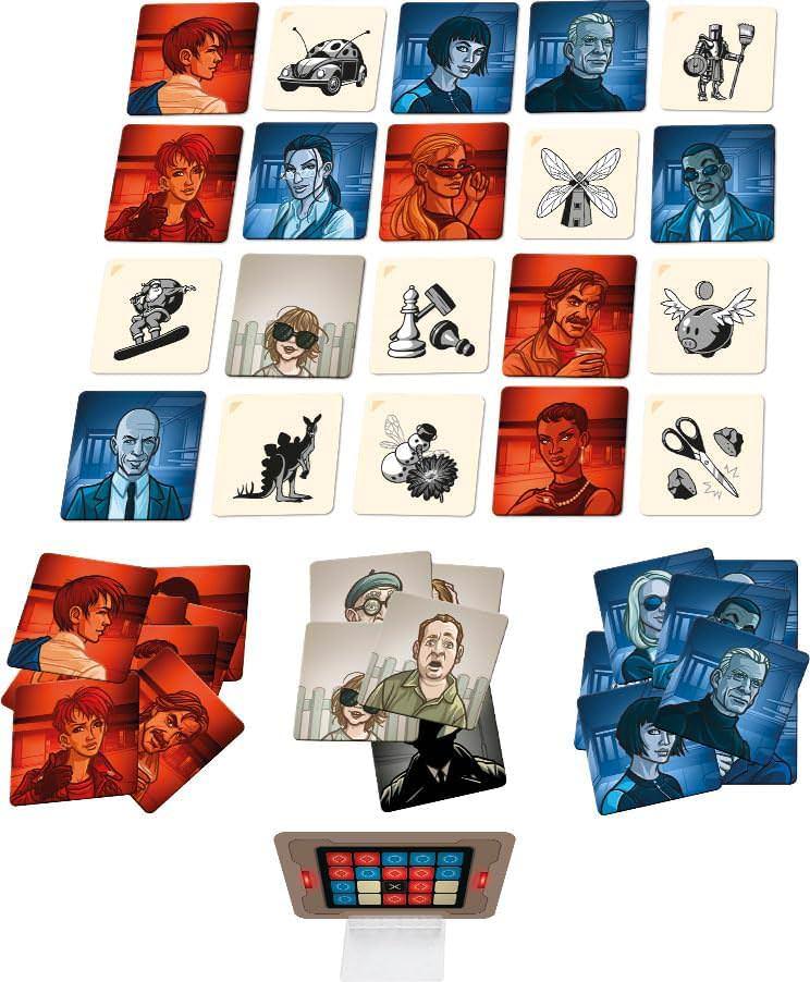 ボードゲーム コードネーム ピクチャーズ Codenames Pictures The Dice Tower Seal of Excellence受賞 画像を使った暗号解読対戦 パーティー チーム戦 絵連想コミュニケーション 多人数 家族友人集まり盛り上がる