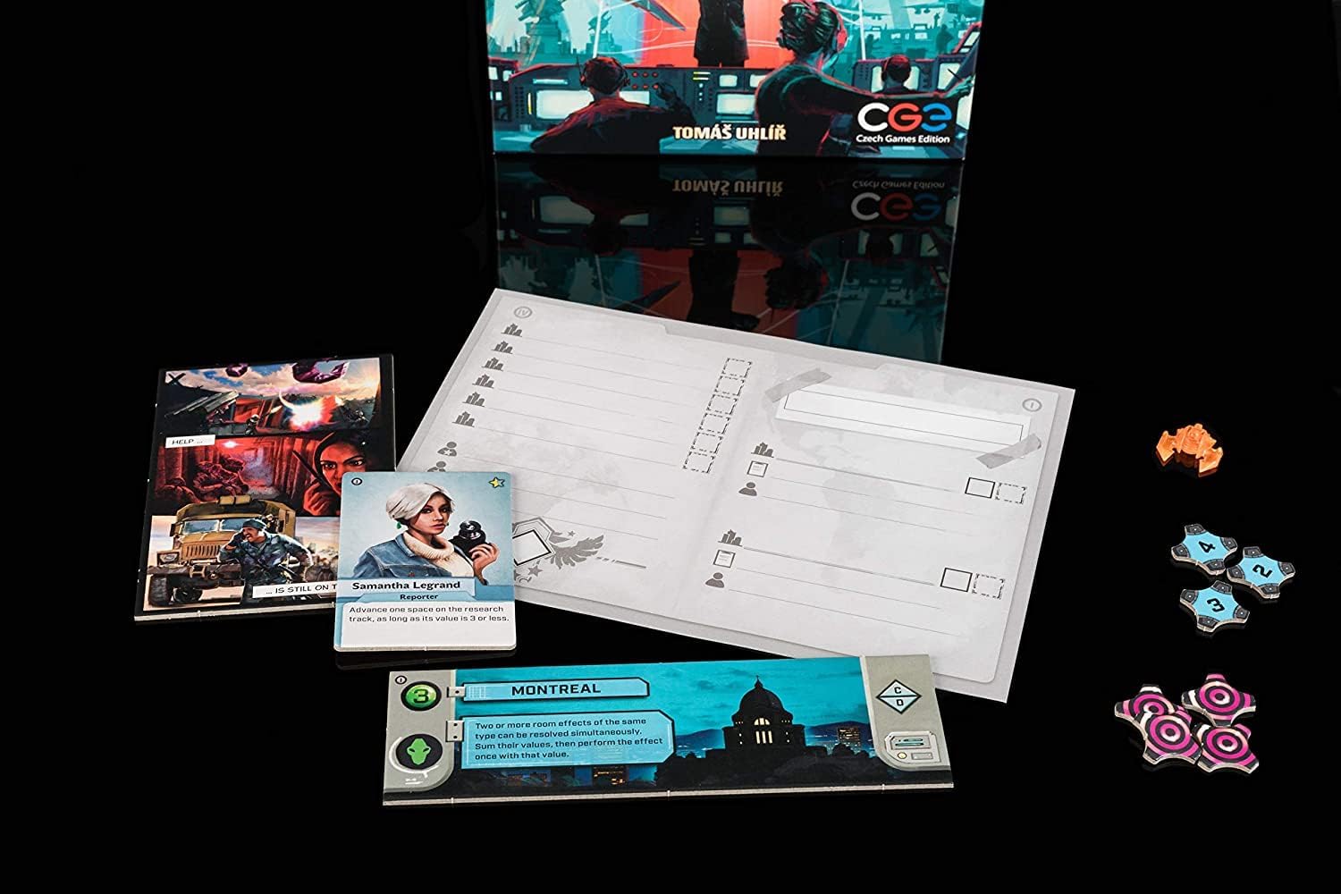 ボードゲーム アンダー・フォーリング・スカイ ソロプレイ専用 地球防衛戦略ゲーム ダイスプレイスメントメカニズム キャンペーンモード 複数ミッション リプレイ可能 エイリアン侵略 地下基地