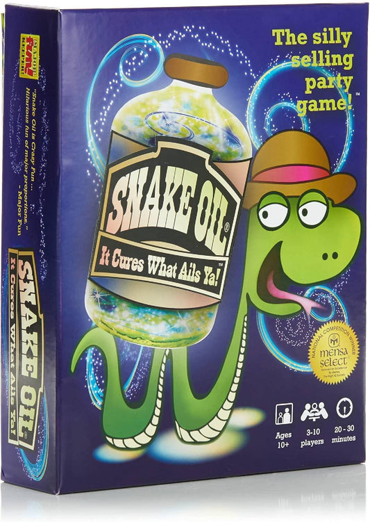 パーティーゲーム Snake Oil 想像力と説得力で勝負する爆笑セールスパーティーゲーム Snake Oil ブランド 奇想天外な商品 アイデア 創造力 コミュニケーション能力 即興性 育成 笑いの絶えない楽しい時間 提供 英語版 日本語説明書なし