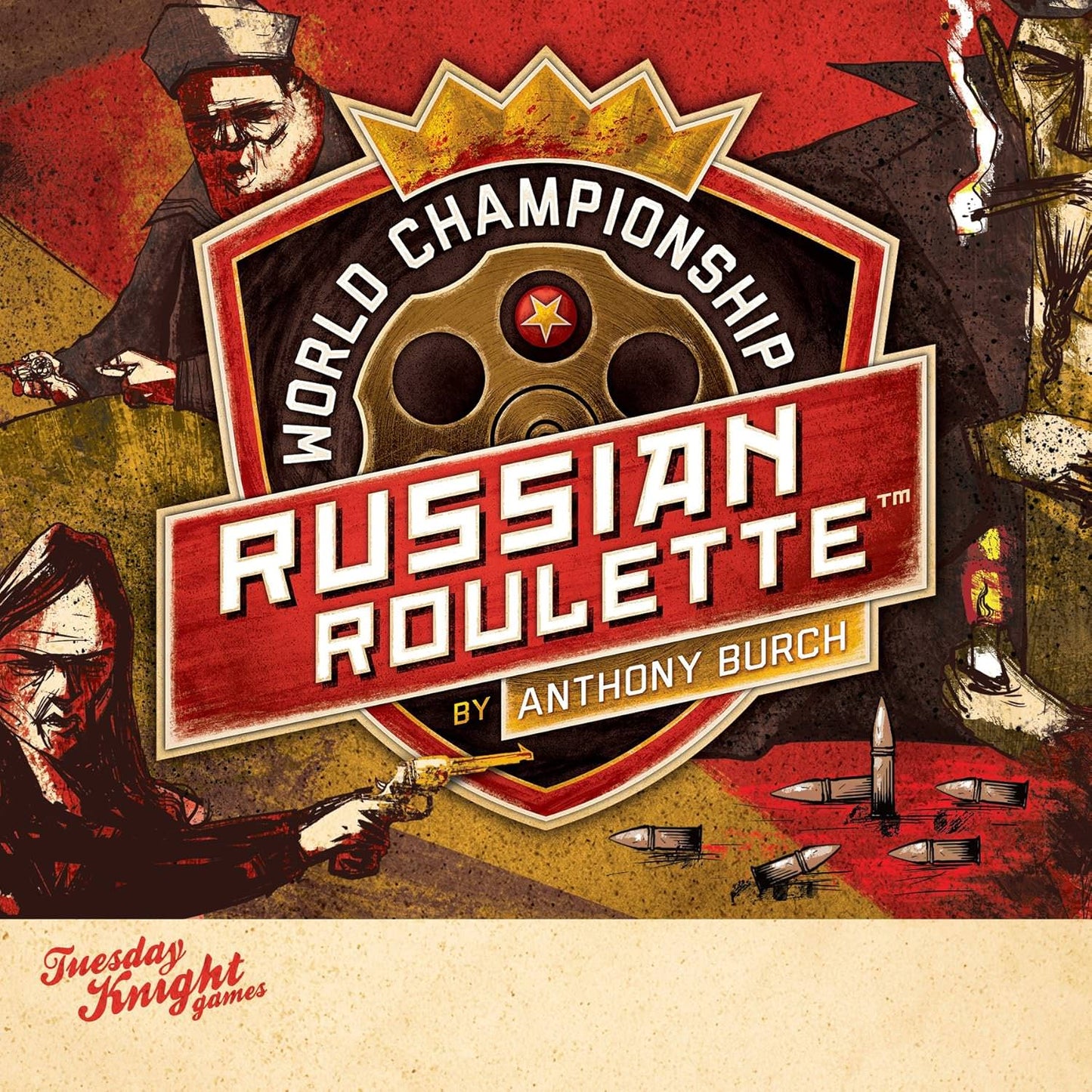 パーティーゲーム ワールドチャンピオンシップ・ロシアンルーレット World Championship Russian Roulette Tuesday Knight Games 究極 度胸 運 ダイス サバイバル 2人から6人 20分 12歳以上 プレス・ユア・ラック