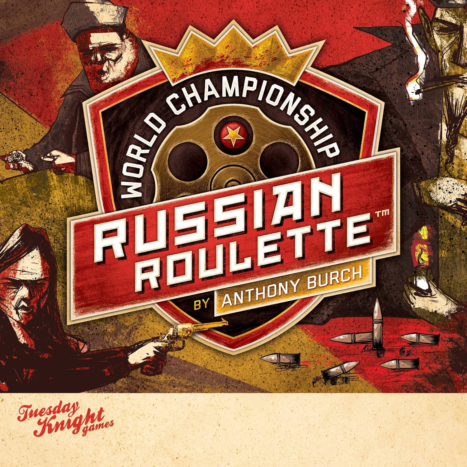 パーティーゲーム ワールドチャンピオンシップ・ロシアンルーレット World Championship Russian Roulette Tuesday Knight Games 究極 度胸 運 ダイス サバイバル 2人から6人 20分 12歳以上 プレス・ユア・ラック