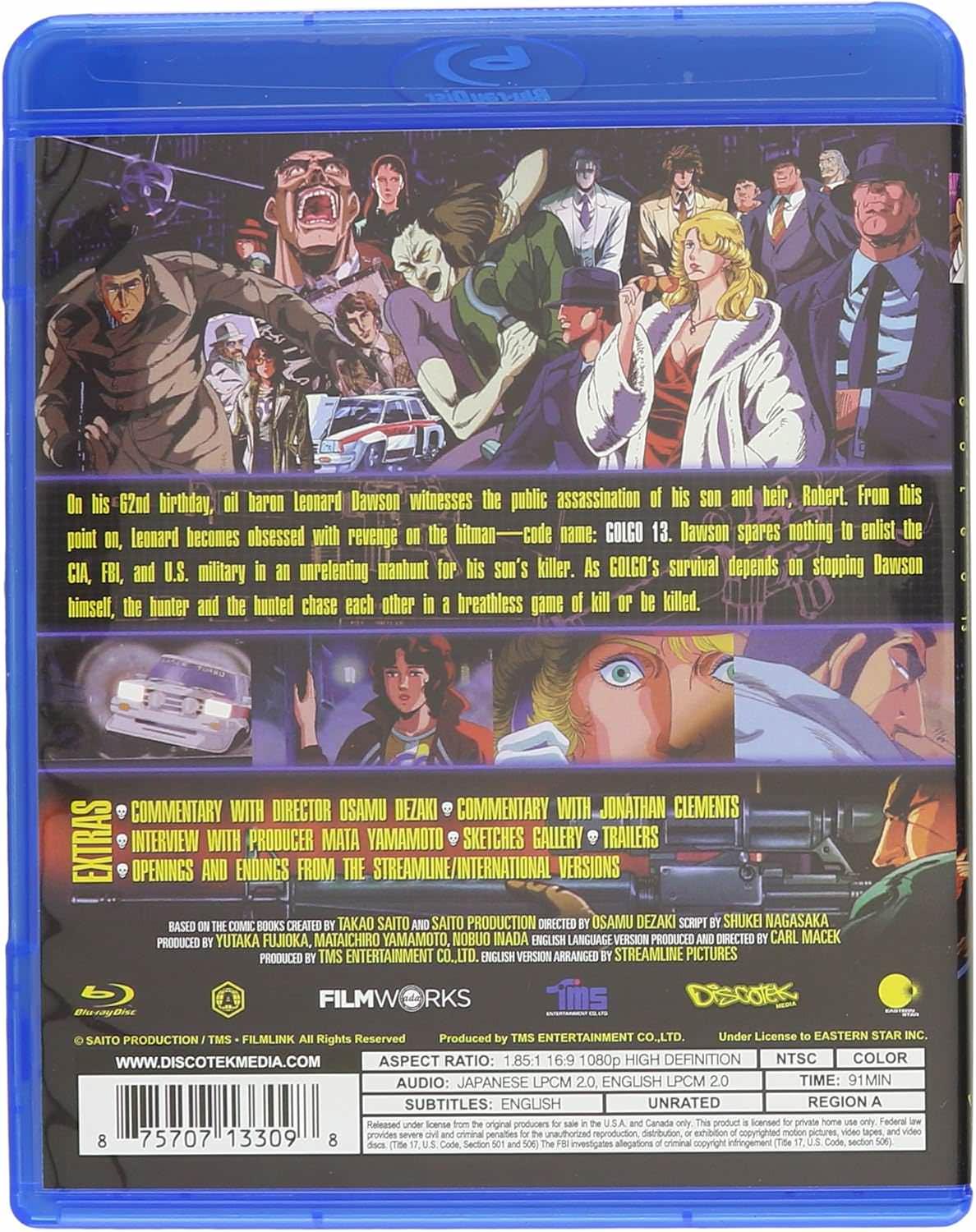 ブルーレイ ゴルゴ13 ザ・プロフェッショナル Blu-ray版 高尾斎都原作 出崎統監督制作 1983年アニメーション映画最高画質CG表現鮮明シャープ緊迫したアクション精密狙撃シーン復讐劇冷徹な世界最高スナイパー 
