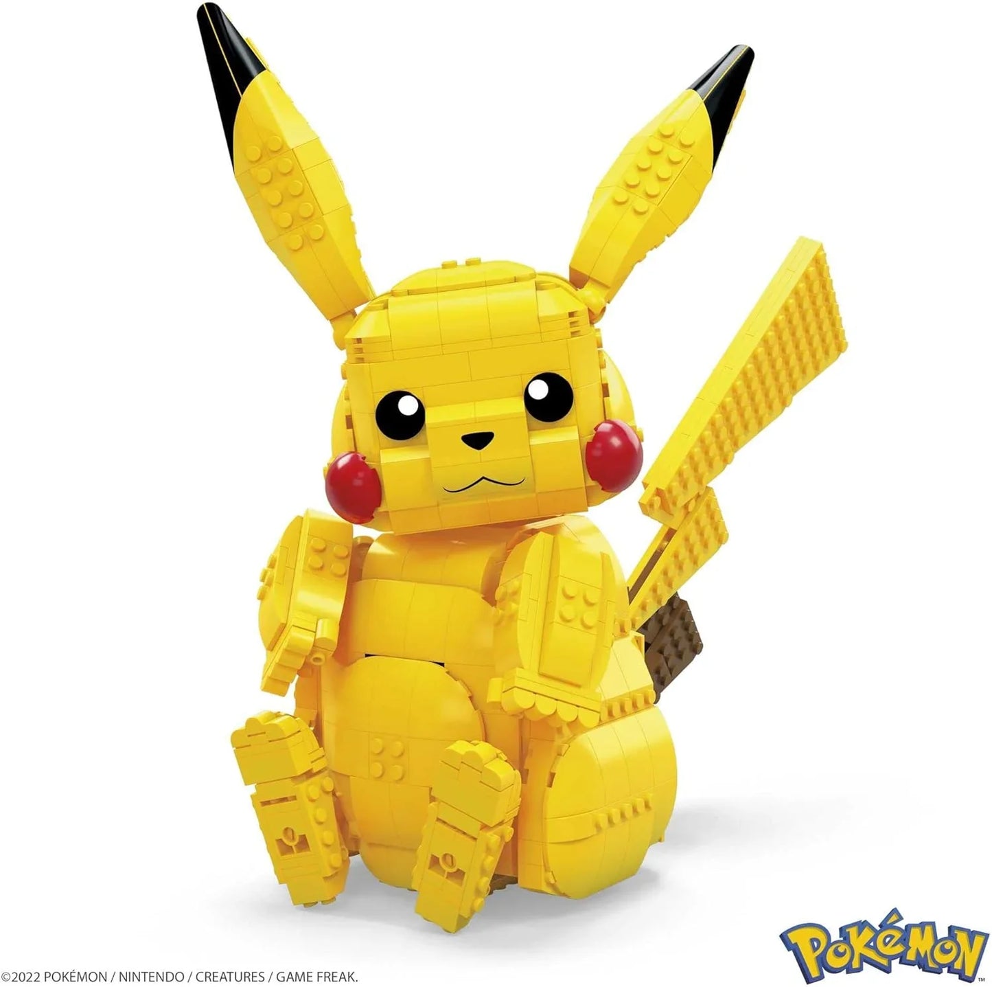 ポケモン MEGA Pokemon Jumbo Pikachu Construction Setポケモン界の人気者 ピカチュウフィギュア 825ピース 32cmビッグサイズ 鮮やかな黄色ボディ 赤い頬 稲妻形尻尾 可動式ブロックセット 任天堂ゲームフリーク知育玩具 並行輸入品
