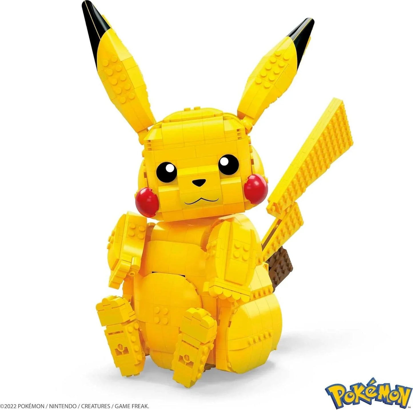 ポケモン MEGA Pokemon Jumbo Pikachu Construction Setポケモン界の人気者 ピカチュウフィギュア 825ピース 32cmビッグサイズ 鮮やかな黄色ボディ 赤い頬 稲妻形尻尾 可動式ブロックセット 任天堂ゲームフリーク知育玩具 並行輸入品
