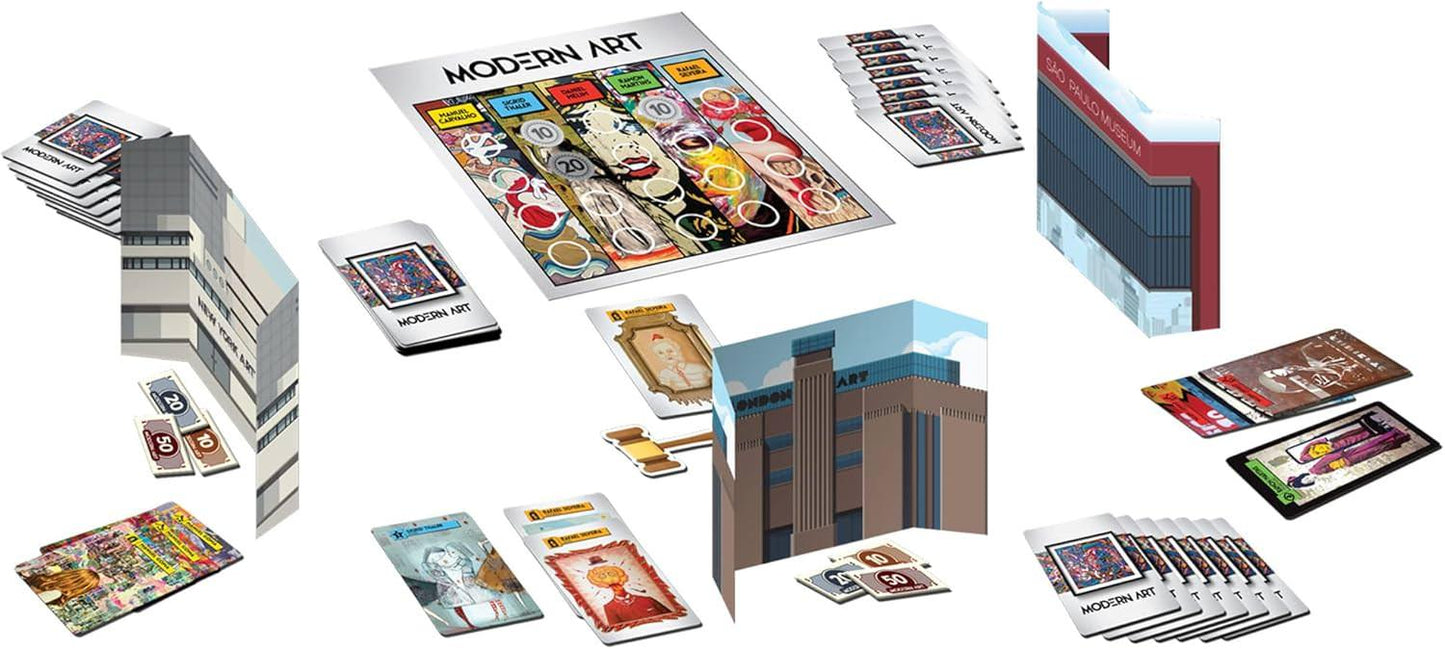 ボードゲーム CMON Modern Art CMON 複数のオークション形式を備えた現代アート戦略ゲーム戦略的な価値変動システムを搭載した著名な美術館キュレーター体験を可能にする現代美術作品売買ゲーム 2 5人対応英語版 日本語説明書なし