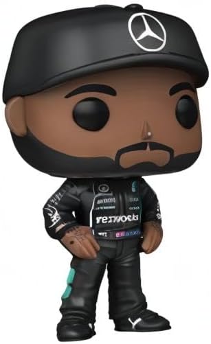 フィギュア Lewis Hamilton フォーミュラ1 Funko Pop! ビニール製 メルセデスAMGペトロナス レーシングドライバー ワールドチャンピオン モータースポーツ コレクション 高さ約9センチメートル 透明な窓付きパッケージ 3歳以上対象