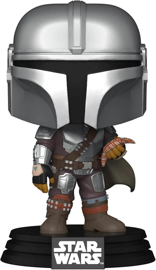 Funko POP キャラクターフィギュア スター・ウォーズ ザ・マンダロリアン #585 ディン・ジャリン ベスカー鋼アーマー コレクション アイテム 限定版 高さ約9.5cm 戦士の強さと優しさを表現したデフォルメスタイル