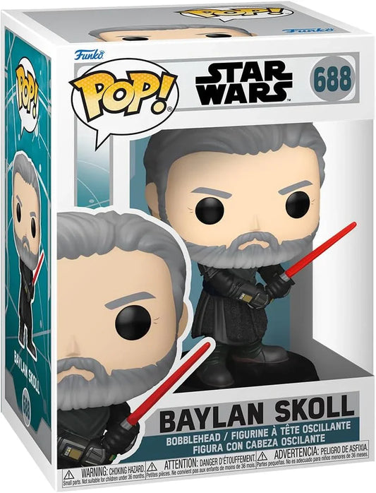 フィギュア Pop! Baylan Skoll Funko 謎めいたフォース使い スター・ウォーズ アソーカ 複雑な魅力 キャラクター 立体化 デフォルメ 頭部 ポーズ オレンジライトセーバー 威厳 ボブルヘッド コレクター アイテム 並行輸入品