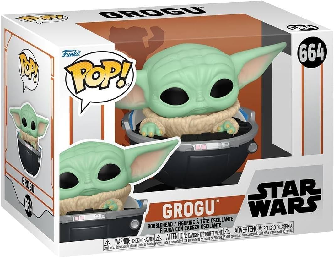 フィギュア スター・ウォーズ マンダロリアン グローグー Funko POP ホバリングプラム ボブルヘッド 11センチメートル #664 高品質ビニール素材 Disney+ 実写ドラマ ヨーダ同種族 フォース能力 テレキネシス 治癒能力