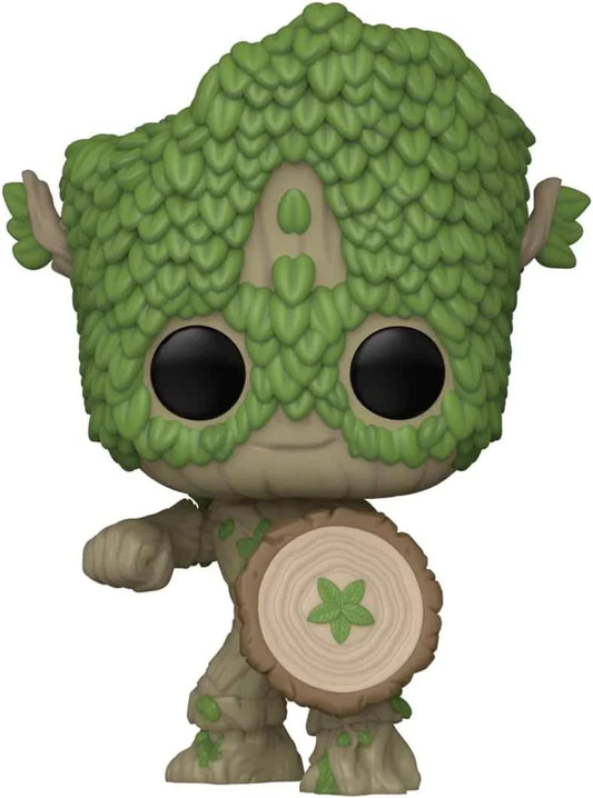 フィギュア Funko Pop Marvel Groot as Captain America マーベル85周年記念 We Are Groot 特別デザイン 高品質 ビニール製ボブルヘッド 約8.1cm 窓付きボックス コレクター向け 木の質感 キャプテンアメリカの盾 再現 並行輸入品