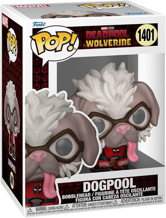 フィギュア Funko POP Marvel デッドプール＆ウルヴァリン ドッグプール 1401 2024年7月公開映画コレクターズアイテム PVC製約9cmボブルヘッド機能搭載赤黒コスチューム愛らしい表情忠実再現 ユニークキャラクター世界観再現 並行輸入品