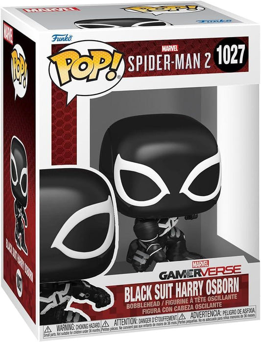 フィギュア POP Games Spider-Man 2 Black Suit Harry Osborn 1027 ファンコ 高品質ビニール製 約9.5cm デフォルメスタイル 個別番号付き ウィンドウボックス パッケージ 耐久性 展示 最適 サイズ プレゼント コレクション 並行輸入品