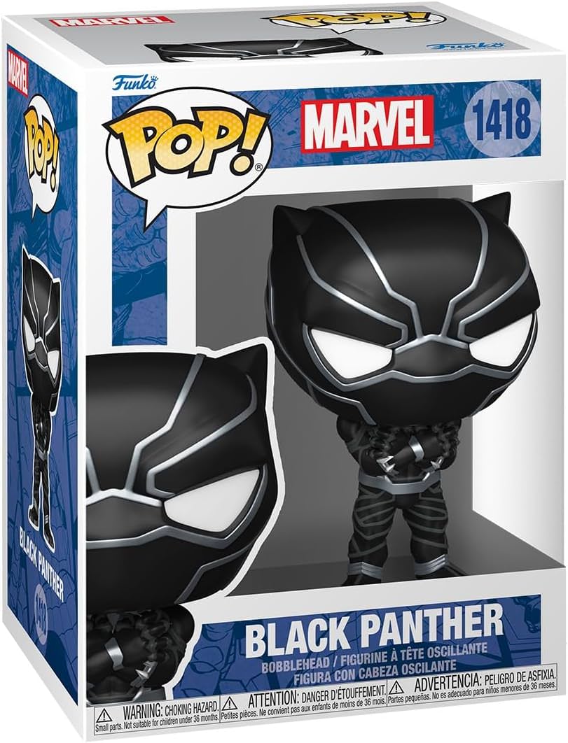 フィギュア Funko Pop Marvel New Classics Black Panther ブラックパンサー ティ・チャラ ワカンダ 国王 ヒーロー アベンジャーズ 全高10.8cm ビニール製 デフォルメスタイル コレクター 戦士 科学者 超人的力 威厳 力強さ