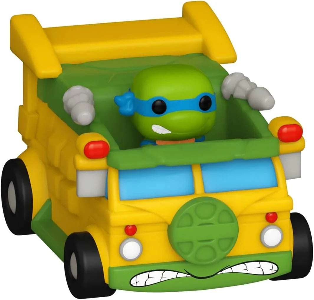 フィギュア Bitty POP Leonardo and Turtle Van ティーンエイジ・ミュータント・ニンジャ・タートルズ TMNT ブランド 忍者亀の冒険 コンパクトサイズ 2cm 精密造形 丁寧塗装 ハードアクリルディスプレイケース付 着脱可能 底蓋 並行輸入品