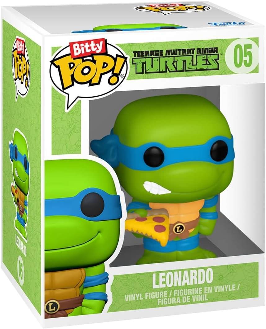 フィギュア Bitty POP Leonardo and Turtle Van ティーンエイジ・ミュータント・ニンジャ・タートルズ TMNT ブランド 忍者亀の冒険 コンパクトサイズ 2cm 精密造形 丁寧塗装 ハードアクリルディスプレイケース付 着脱可能 底蓋 並行輸入品